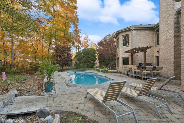 20662 Francisca Way, Frankfort, IL 60423 - view of swimming pool with a pergola, a patio, and fence