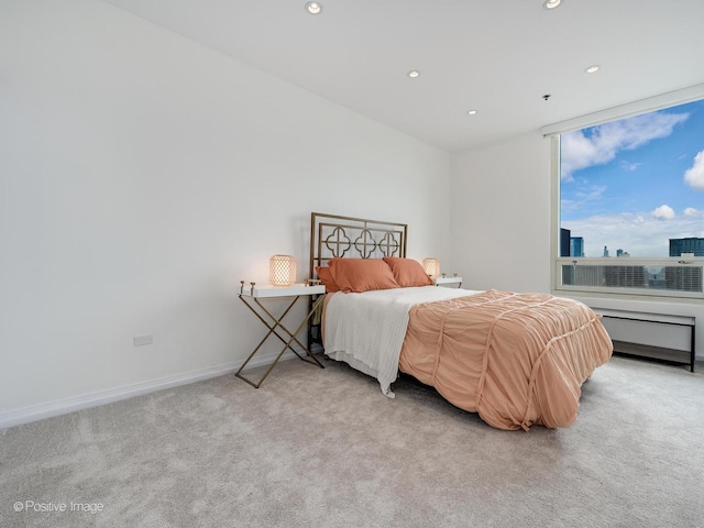 33 W Ontario St Unit 58E, Chicago, IL 60654 - carpeted bedroom featuring recessed lighting and baseboards