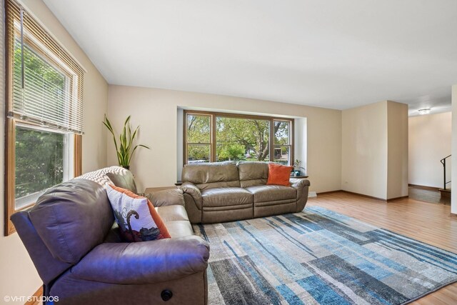 86 Brookside Dr, Elgin, IL 60123 - living room with wood finished floors and baseboards