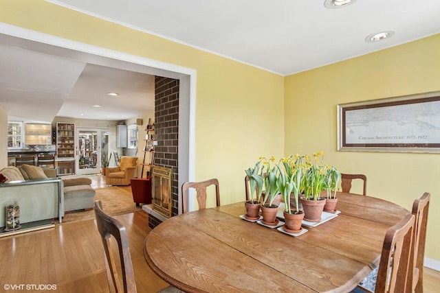 1747 N Fern Ct, Chicago, IL 60614 - dining space featuring wood finished floors and recessed lighting