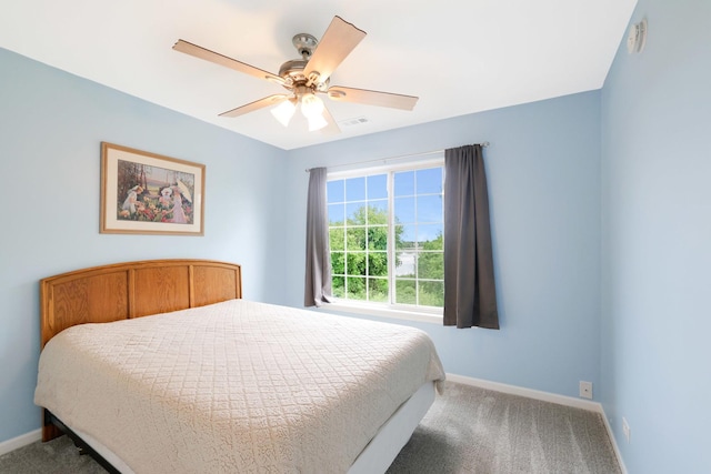 17 Ronan Ct, Lake In The Hills, IL 60156 - bedroom with carpet, baseboards, and a ceiling fan