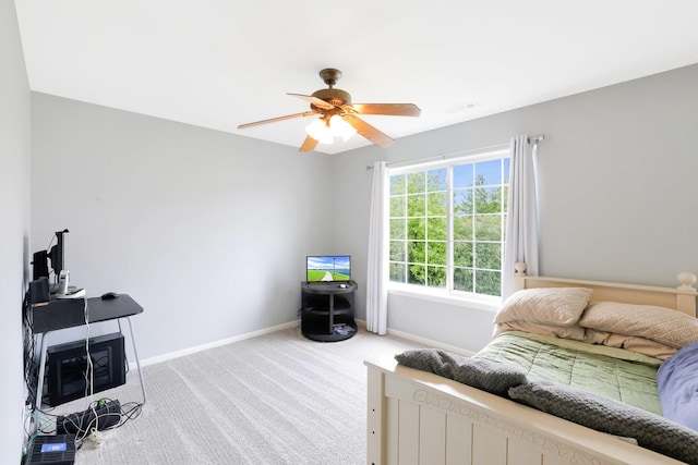 17 Ronan Ct, Lake In The Hills, IL 60156 - bedroom featuring baseboards, carpet floors, and ceiling fan