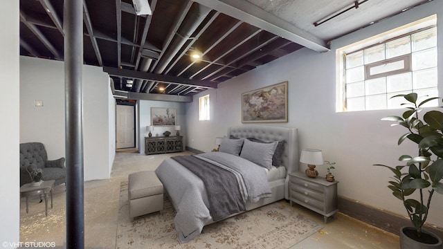 666 Greenview Ave, Des Plaines, IL 60016 - bedroom featuring concrete flooring