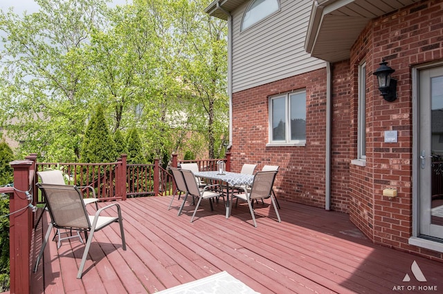 3713 Ballantrae Way, Flossmoor, IL 60422 - wooden terrace featuring outdoor dining space