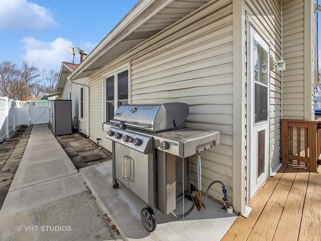 985 W Firestone Dr, Hoffman Estates, IL 60192 - view of patio / terrace with a gate, a deck, and grilling area