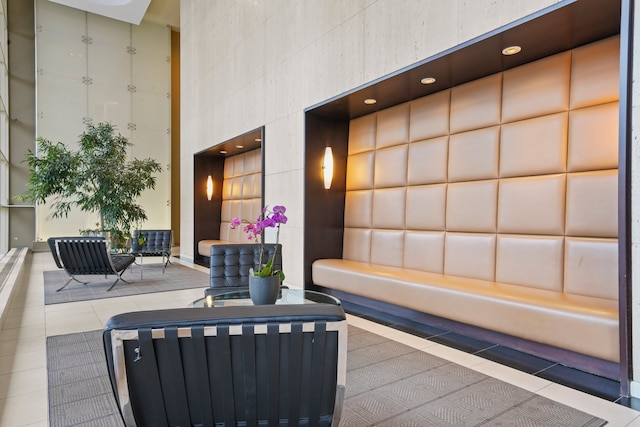 lobby featuring a high ceiling
