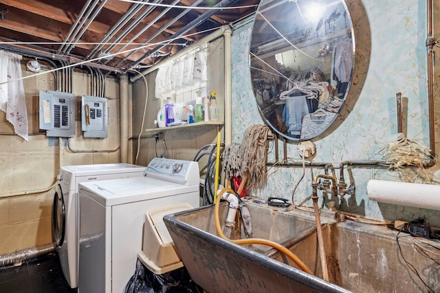 428 Julia St, Lemont, IL 60439 - washroom with separate washer and dryer and electric panel