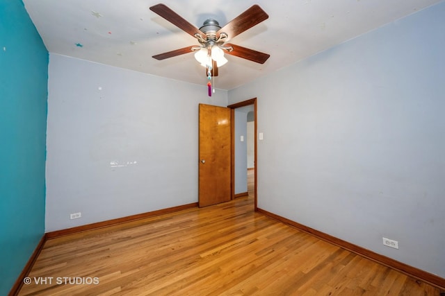 6119 S Melvina Ave, Chicago, IL 60638 - empty room featuring light wood-type flooring and ceiling fan