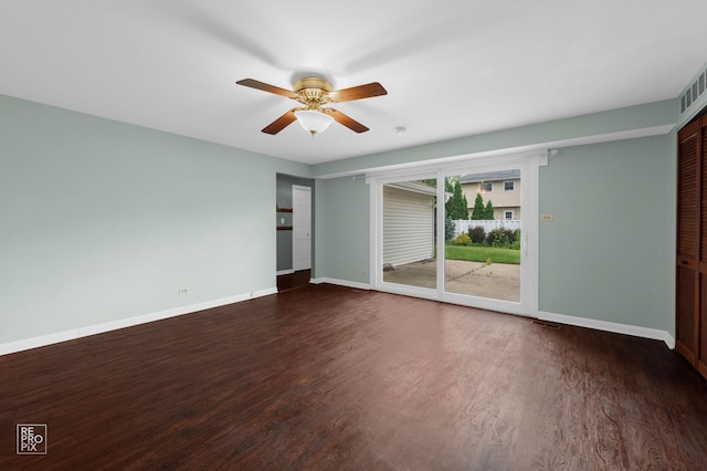 902 E Plate Dr, Palatine, IL 60074 - unfurnished room featuring dark wood-style floors and a ceiling fan