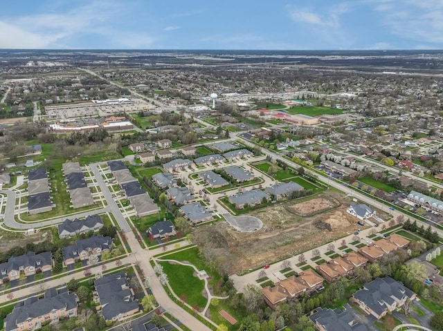 aerial overview of property's location featuring nearby suburban area