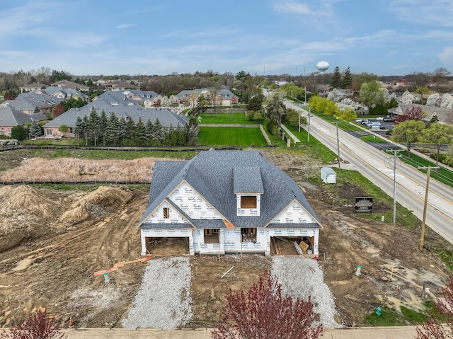 aerial view of residential area
