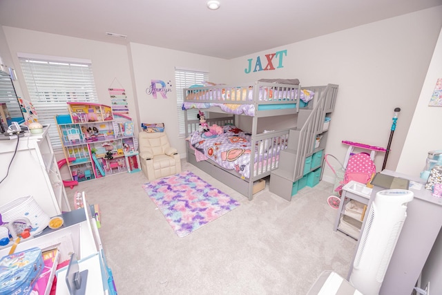 bedroom with carpet