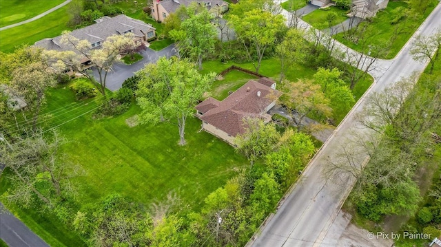 aerial view of residential area