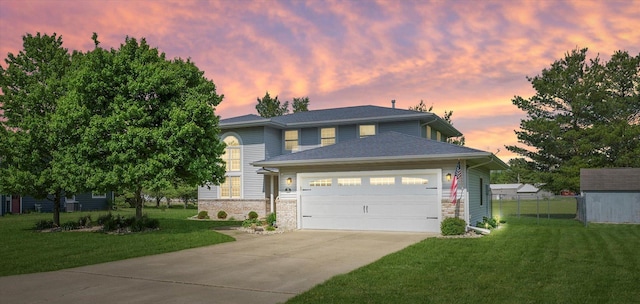 19 Nightingale Cir, Camargo, IL 61919 - view of front of house with concrete driveway and a garage
