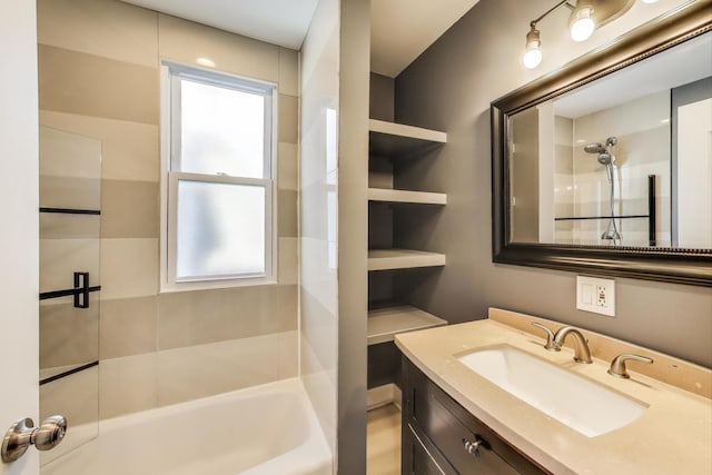 4723 W Shakespeare Ave, Chicago, IL 60639 - bathroom featuring tub / shower combination and vanity