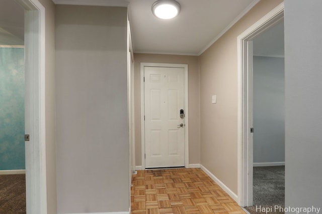 hallway with baseboards