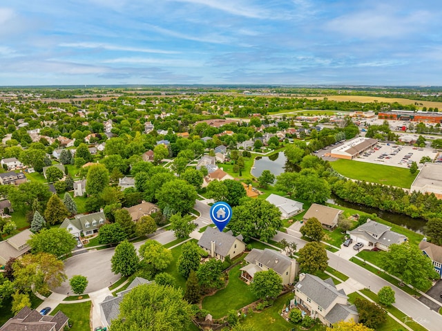 13362 S Golden Meadow Dr, Plainfield, IL 60585 - aerial perspective of suburban area featuring a nearby body of water