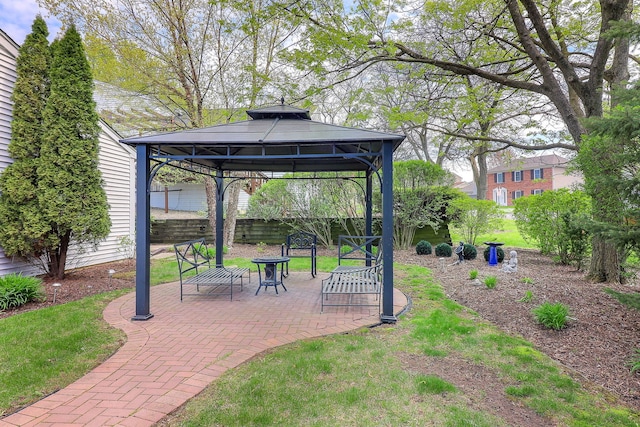 1054 Evergreen Dr, Carol Stream, IL 60188 - view of patio with a gazebo