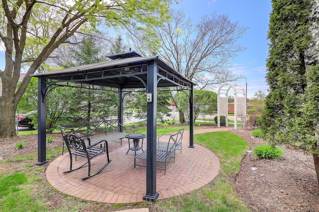 1054 Evergreen Dr, Carol Stream, IL 60188 - view of patio / terrace featuring a gazebo