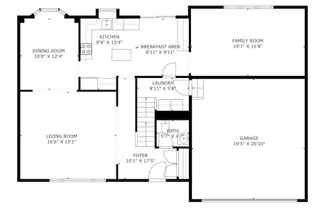 1054 Evergreen Dr, Carol Stream, IL 60188 - property floor plan