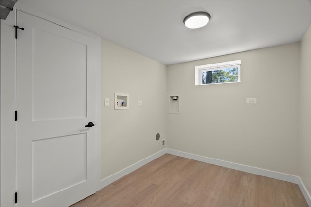 250 N Oak St, Palatine, IL 60067 - clothes washing area featuring washer hookup, light wood finished floors, and baseboards