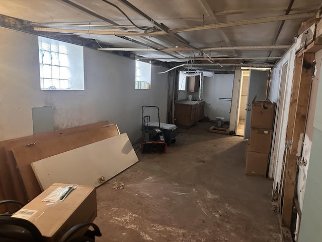 view of basement