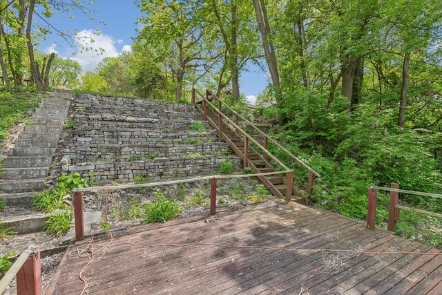 26211 W Spring Grove Rd, Antioch, IL 60002 - wooden terrace featuring stairway