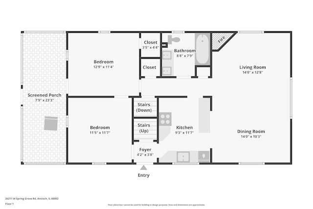 26211 W Spring Grove Rd, Antioch, IL 60002 - home floor plan