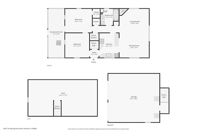 26211 W Spring Grove Rd, Antioch, IL 60002 - property floor plan