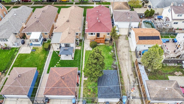 aerial view of residential area