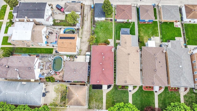 aerial perspective of suburban area