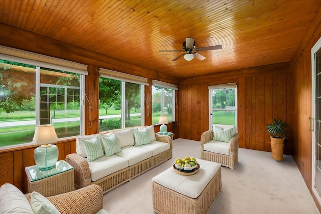 22 Cedar Gate Cir, Sugar Grove, IL 60554 - sunroom / solarium with carpet flooring and wood walls