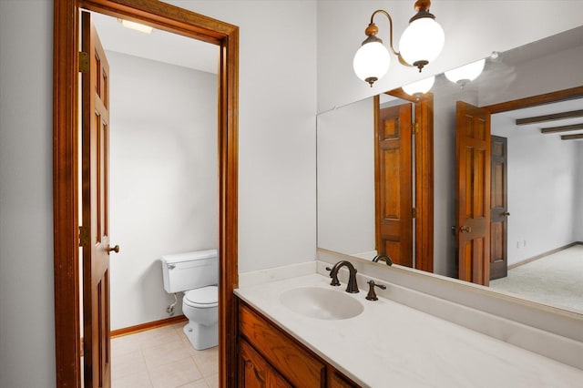 22 Cedar Gate Cir, Sugar Grove, IL 60554 - half bathroom with toilet, vanity, and baseboards