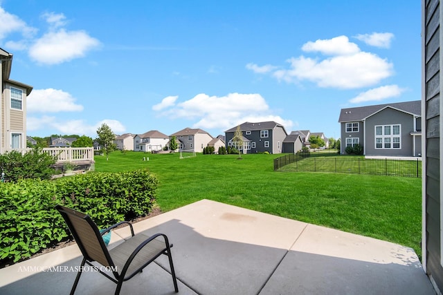 view of patio with a residential view