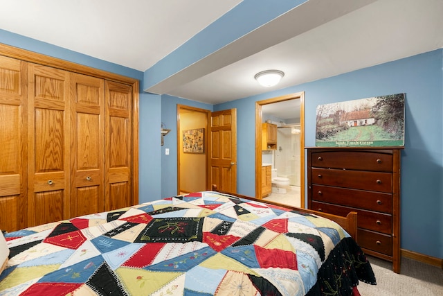 1125 Ironwood Ct, Elgin, IL 60120 - bedroom with carpet flooring, a closet, and ensuite bathroom