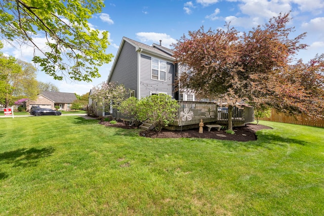 1125 Ironwood Ct, Elgin, IL 60120 - view of grassy yard with a deck