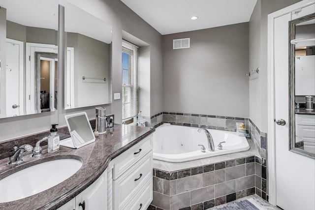 705 Skye Ln, Inverness, IL 60010 - full bathroom with a tub with jets and vanity