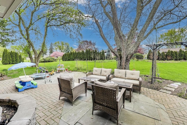 705 Skye Ln, Inverness, IL 60010 - view of patio featuring outdoor lounge area