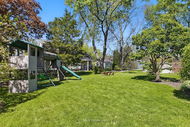 19535 Midland Ave, Mokena, IL 60448 - view of green lawn featuring a playground