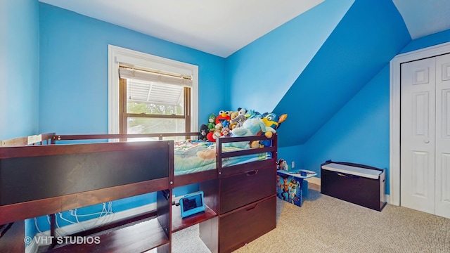 3033 Dora St, Franklin Park, IL 60131 - bedroom with carpet flooring and vaulted ceiling