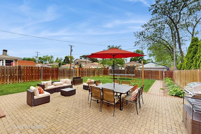 3033 Dora St, Franklin Park, IL 60131 - view of patio / terrace with outdoor dining area and an outdoor living space