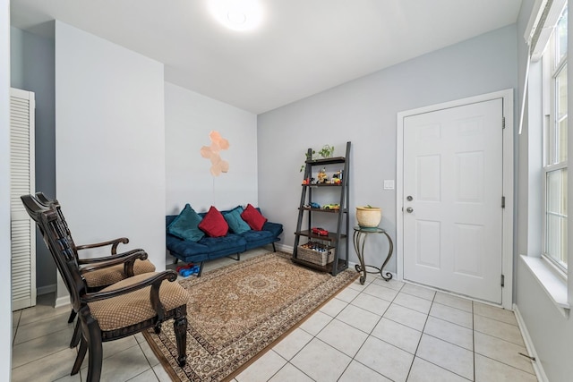 1892 Keystone Pl, Schaumburg, IL 60193 - living area with light tile patterned flooring and baseboards