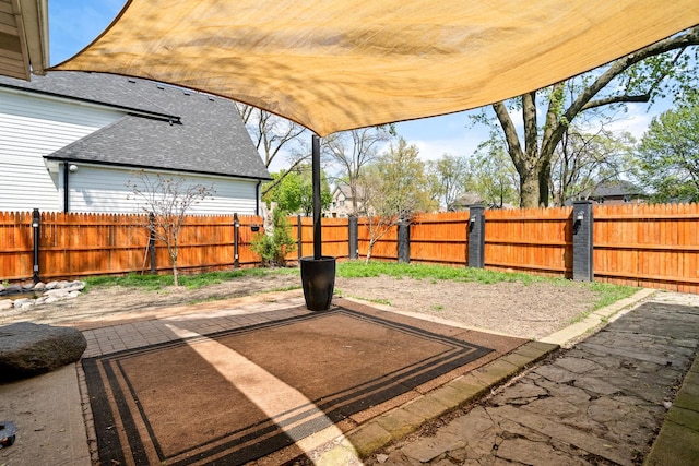 view of patio / terrace featuring a fenced backyard