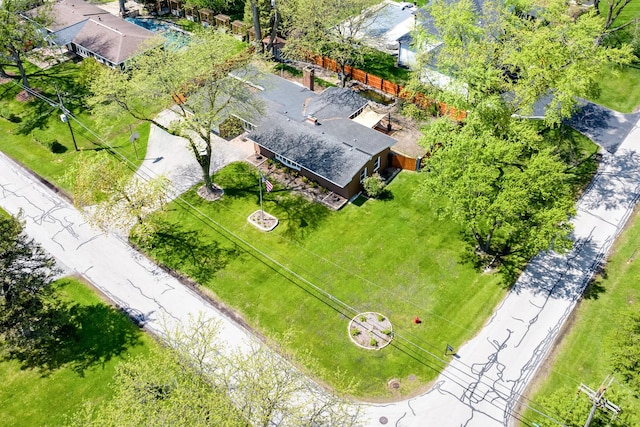 view from above of property