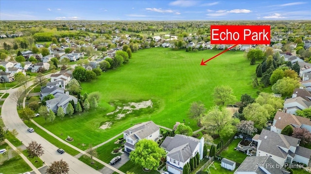 aerial view of residential area