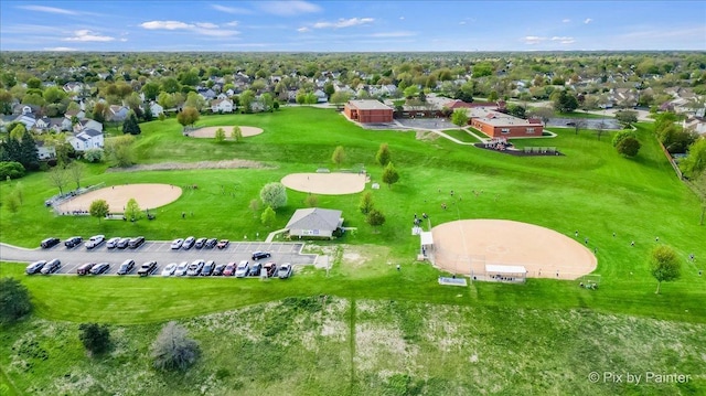 aerial view of residential area