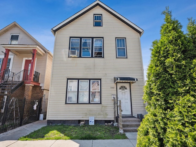 1443 W 49th Pl, Chicago, IL 60609 - traditional-style house featuring fence and cooling unit