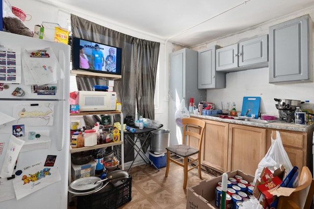 1443 W 49th Pl, Chicago, IL 60609 - kitchen with white appliances and light countertops