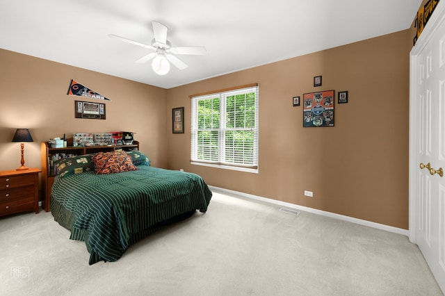 2708 Chittenden Ct, Naperville, IL 60564 - carpeted bedroom with baseboards, a closet, and a ceiling fan