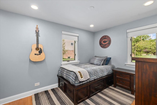 208 N Pkwy, Prospect Heights, IL 60070 - bedroom with recessed lighting and baseboards